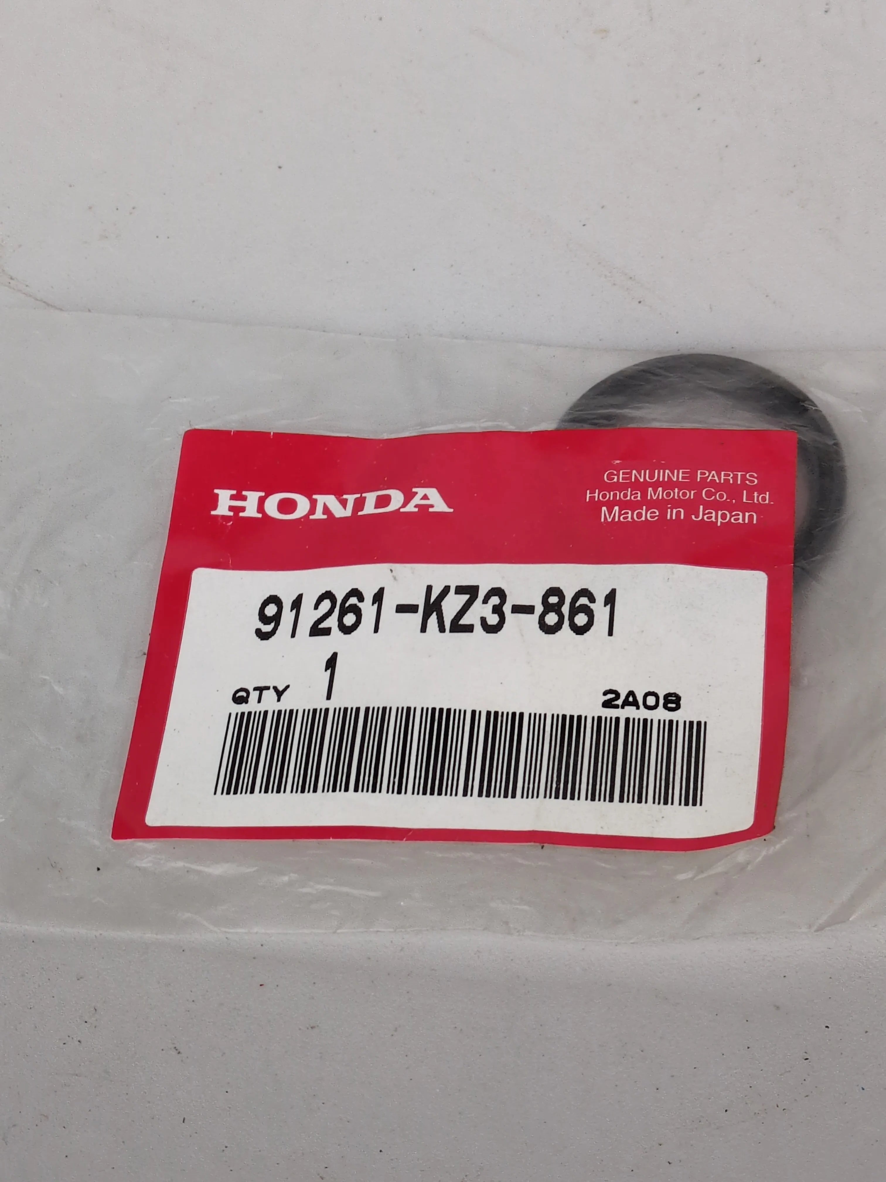 Honda 91261-KZ3-861 oil seal NOS genuine OEM part made in Japan – available from EExoticParts.com for Honda CR125R, CR250R, CR500R, and XR models.