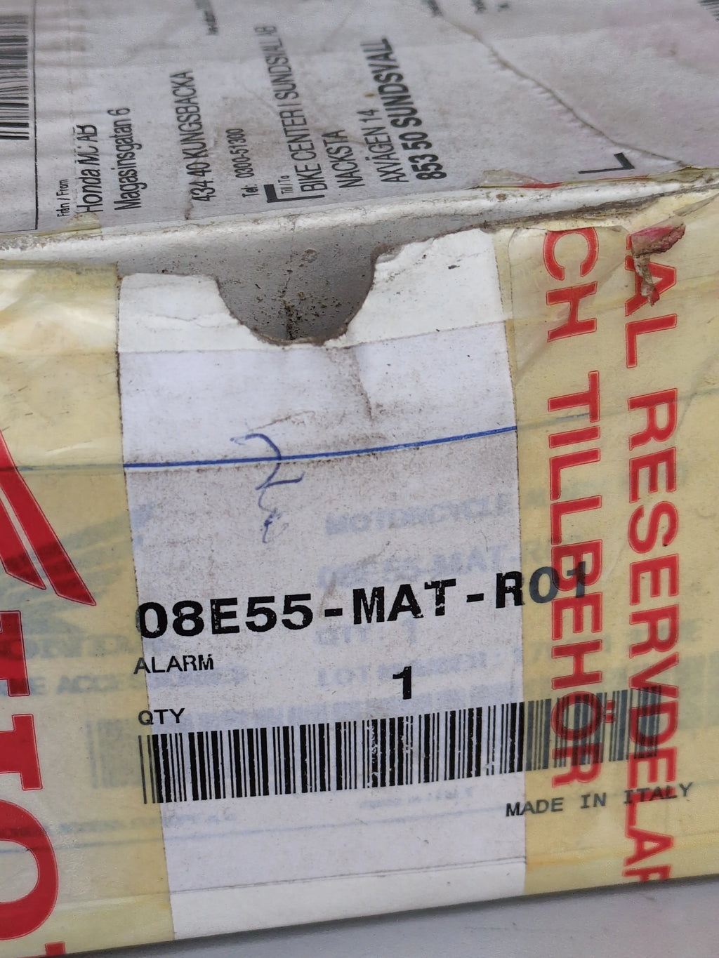 Honda Genuine Alarm Kit 08E55-MAT-R00 OEM NOS Motorcycle Security System with Remote Controls from ExoticParts